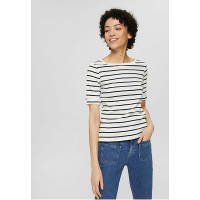 Kobiety T_SHIRT_TOP | Esprit Collection FASHION T-SHIRT - T-shirt z nadrukiem - navy colorway/mleczny - AU72246