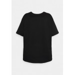 Kobiety T SHIRT TOP | Even&Odd Curvy T-shirt z nadrukiem - black/czarny - VS60984