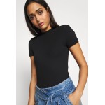 Kobiety T SHIRT TOP | Even&Odd T-shirt basic - black/czarny - IA76461