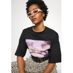 Kobiety T SHIRT TOP | Even&Odd T-shirt z nadrukiem - black/czarny - HS06679