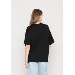 Kobiety T SHIRT TOP | Even&Odd T-shirt z nadrukiem - black/czarny - RG26590