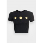 Kobiety T SHIRT TOP | Even&Odd T-shirt z nadrukiem - black/czarny - WW84140