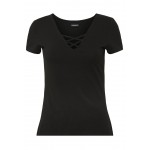 Kobiety T SHIRT TOP | Even&Odd T-shirt z nadrukiem - black/czarny - XI82217