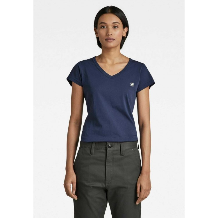 Kobiety T SHIRT TOP | G-Star EYBEN V NECK - T-shirt basic - sartho blue/granatowy - OS22238