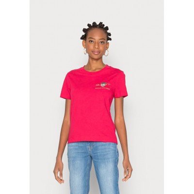 Kobiety T_SHIRT_TOP | GANT ARCHIVE SHIELD  - T-shirt z nadrukiem - sunset pink/różowy - MJ72662