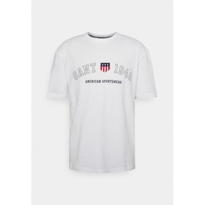 Kobiety T_SHIRT_TOP | GANT UNISEX - T-shirt z nadrukiem - white/biały - HF00737