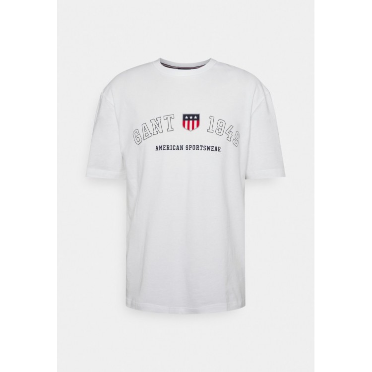 Kobiety T SHIRT TOP | GANT UNISEX - T-shirt z nadrukiem - white/biały - HF00737