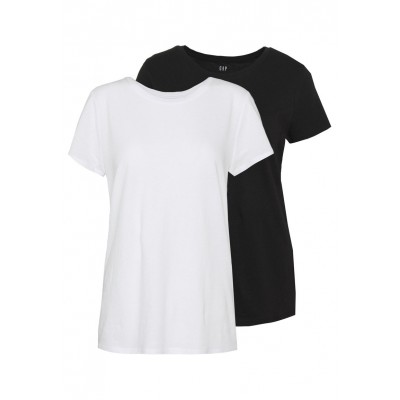 Kobiety T_SHIRT_TOP | GAP CREW 2 PACK - T-shirt basic - true black/czarny - VU63004