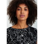 Kobiety T SHIRT TOP | Greenpoint T-shirt z nadrukiem - black white/czarny - QR60013