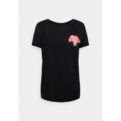 Kobiety T_SHIRT_TOP | Guess CAFE EASY - T-shirt z nadrukiem - jet black/czarny - IE92690