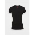 Kobiety T SHIRT TOP | Guess MINI TRIANGLE - T-shirt z nadrukiem - jet black/czarny - BN74211