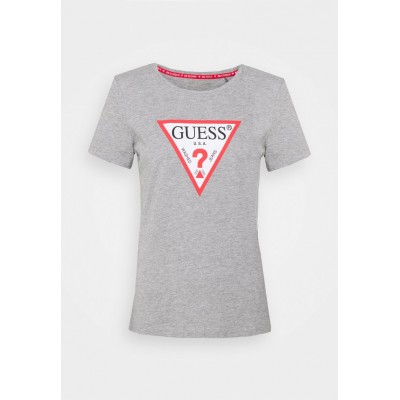 Kobiety T_SHIRT_TOP | Guess ORIGINAL - T-shirt z nadrukiem - stone heather grey/szary - PF71742