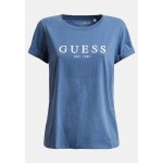 Kobiety T SHIRT TOP | Guess ROLL CUFF - T-shirt z nadrukiem - blau/niebieski - KY01202