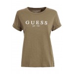 Kobiety T SHIRT TOP | Guess ROLL CUFF - T-shirt z nadrukiem - grün/zielony - OS58267