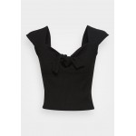 Kobiety T SHIRT TOP | Guess VALERIANA - T-shirt basic - jet black/czarny - ID29235
