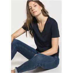 Kobiety T_SHIRT_TOP | hessnatur T-shirt basic - marine/niebieski - GB75120