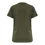 Kobiety T SHIRT TOP | Hummel GO WOMAN - T-shirt z nadrukiem - grape leaf/oliwkowy - ON11930