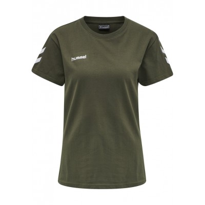 Kobiety T_SHIRT_TOP | Hummel GO WOMAN - T-shirt z nadrukiem - grape leaf/oliwkowy - ON11930