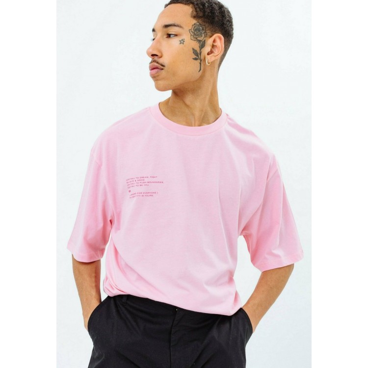 Kobiety T SHIRT TOP | Hype CONTINU8 - CONTINU21075 - T-shirt z nadrukiem - pink/różowy - HB19383