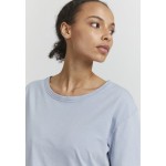 Kobiety T SHIRT TOP | ICHI T-shirt basic - chambray blue/niebieski - DJ62599