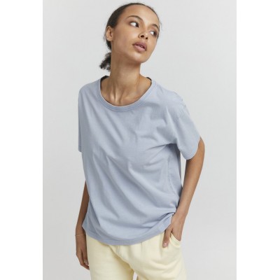 Kobiety T_SHIRT_TOP | ICHI T-shirt basic - chambray blue/niebieski - DJ62599