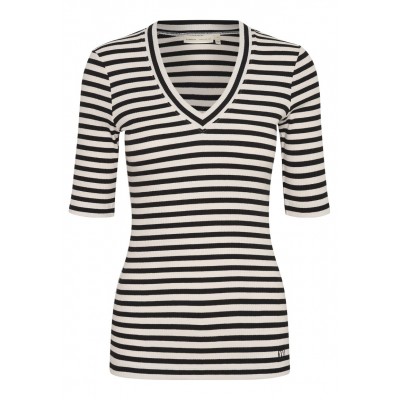 Kobiety T_SHIRT_TOP | InWear DAGNAIW  - T-shirt z nadrukiem - black   whisper white/czarny - AQ20060