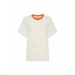 Kobiety T SHIRT TOP | Ipekyol CASUAL COLLAR - T-shirt z nadrukiem - off white/mleczny - LS25839