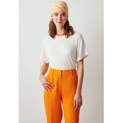 Kobiety T_SHIRT_TOP | Ipekyol CASUAL COLLAR - T-shirt z nadrukiem - off white/mleczny - LS25839