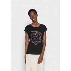 Kobiety T_SHIRT_TOP | Kaffe KACRISTY - T-shirt z nadrukiem - black deep/czarny - XV42644