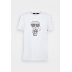 Kobiety T SHIRT TOP | KARL LAGERFELD IKONIK RHINESTONE KARL - T-shirt z nadrukiem - white/biały - MT87325