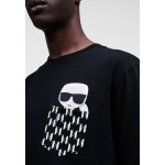 Kobiety T SHIRT TOP | KARL LAGERFELD IKONIK - T-shirt z nadrukiem - black/czarny - PC57310