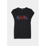Kobiety T SHIRT TOP | KARL LAGERFELD LOGO - T-shirt z nadrukiem - black/czarny - PI79029