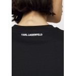 Kobiety T SHIRT TOP | KARL LAGERFELD LOGO - T-shirt z nadrukiem - black/czarny - PI79029