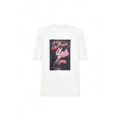 Kobiety T_SHIRT_TOP | LA MANIA T-shirt z nadrukiem - white/mleczny - HA32508