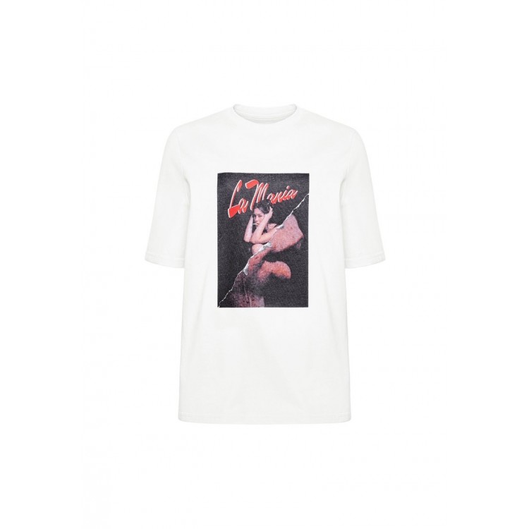 Kobiety T SHIRT TOP | LA MANIA T-shirt z nadrukiem - white/mleczny - HA32508