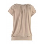Kobiety T SHIRT TOP | LASCANA T-shirt basic - taupe - VM37467