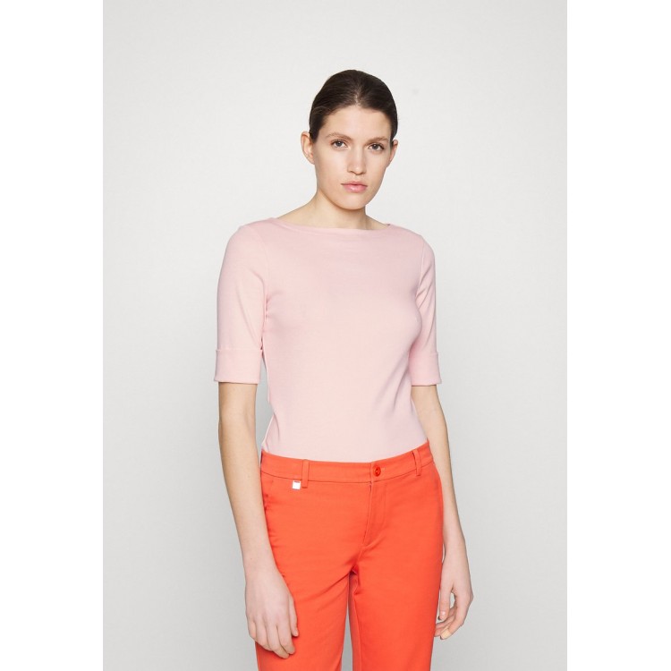 Kobiety T SHIRT TOP | Lauren Ralph Lauren JUDY ELBOW SLEEVE - T-shirt basic - pale pink/różowy - CW82838