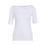 Kobiety T SHIRT TOP | Lauren Ralph Lauren JUDY ELBOW SLEEVE - T-shirt basic - white/biały - SI06571