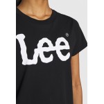Kobiety T SHIRT TOP | Lee LOGO TEE - T-shirt z nadrukiem - black/czarny - TA58235