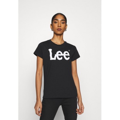 Kobiety T_SHIRT_TOP | Lee LOGO TEE - T-shirt z nadrukiem - black/czarny - TA58235