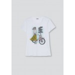 Kobiety T SHIRT TOP | Liu Jo Jeans ECO-FRIENDLY - T-shirt z nadrukiem - white bicycle/biały - LP98119