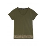 Kobiety T SHIRT TOP | Liu Jo Jeans T-shirt z nadrukiem - camouflage studs/oliwkowy - SM96145