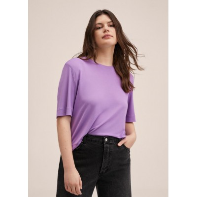 Kobiety T_SHIRT_TOP | Mango LURIN - T-shirt basic - light pastel purple/fioletowy - HV51764