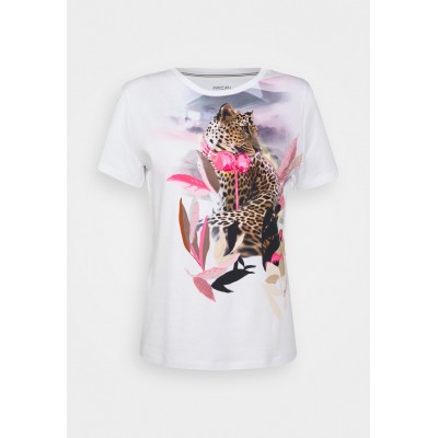 Kobiety T_SHIRT_TOP | Marc Cain T-shirt z nadrukiem - super pink/różowy - TE19250