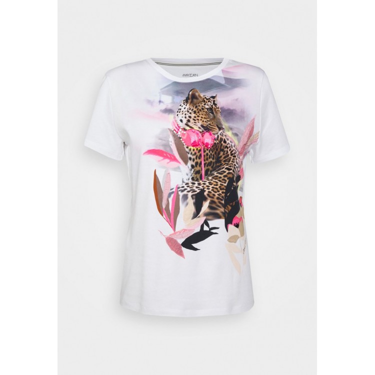 Kobiety T SHIRT TOP | Marc Cain T-shirt z nadrukiem - super pink/różowy - TE19250