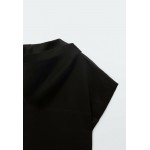 Kobiety T SHIRT TOP | Massimo Dutti T-shirt basic - black/czarny - JN61460