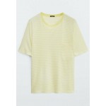 Kobiety T SHIRT TOP | Massimo Dutti T-shirt z nadrukiem - yellow/jasnożółty - FV03151