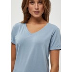 Kobiety T SHIRT TOP | Minus ADELE - T-shirt basic - dusty blue/jasnoniebieski - CU43902