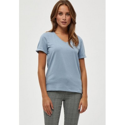 Kobiety T_SHIRT_TOP | Minus ADELE - T-shirt basic - dusty blue/jasnoniebieski - CU43902