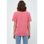 Kobiety T SHIRT TOP | Minus LETI V NECK TEE - T-shirt basic - pink flamingo/różowy - ZF21868
